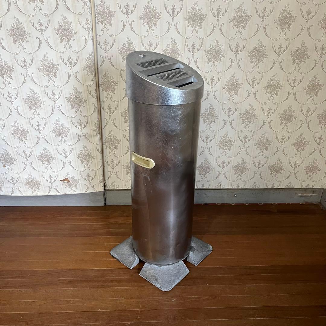 【中古品】ステンレス製 アルミ スタンド灰皿 業務用 屋外内用 店舗 吸殻入れ