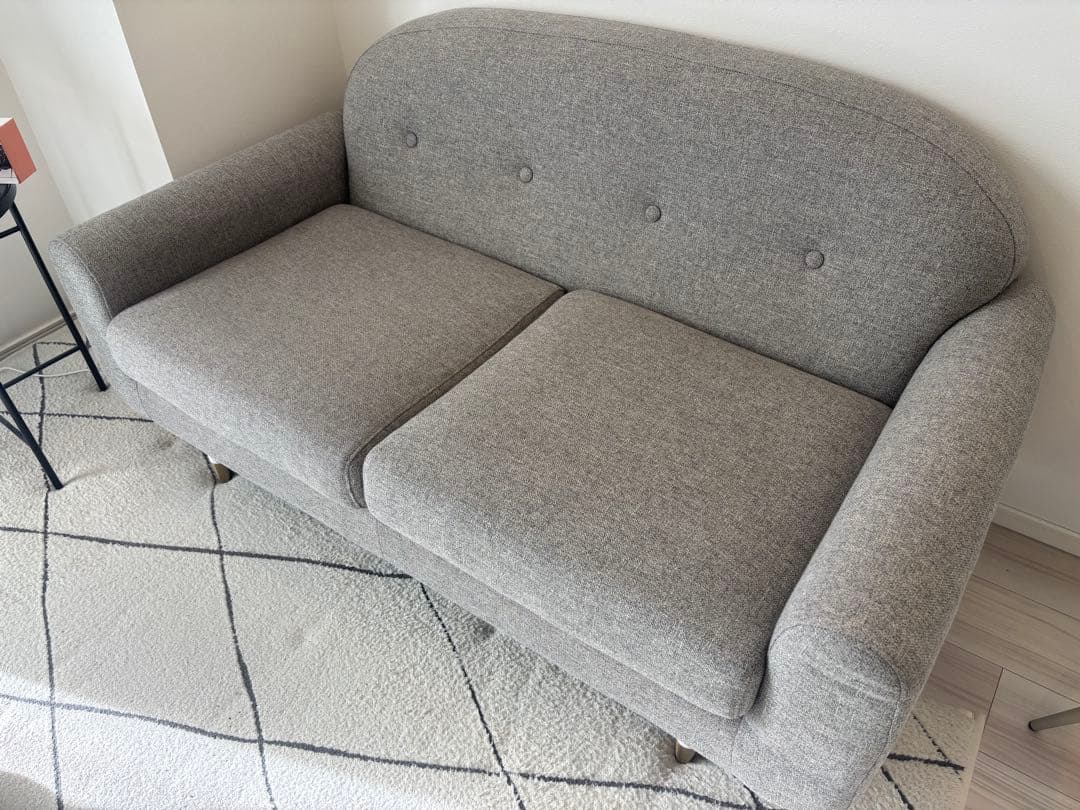 【Francfranc】アマートソファ グレー［W1320］2人掛けソファ