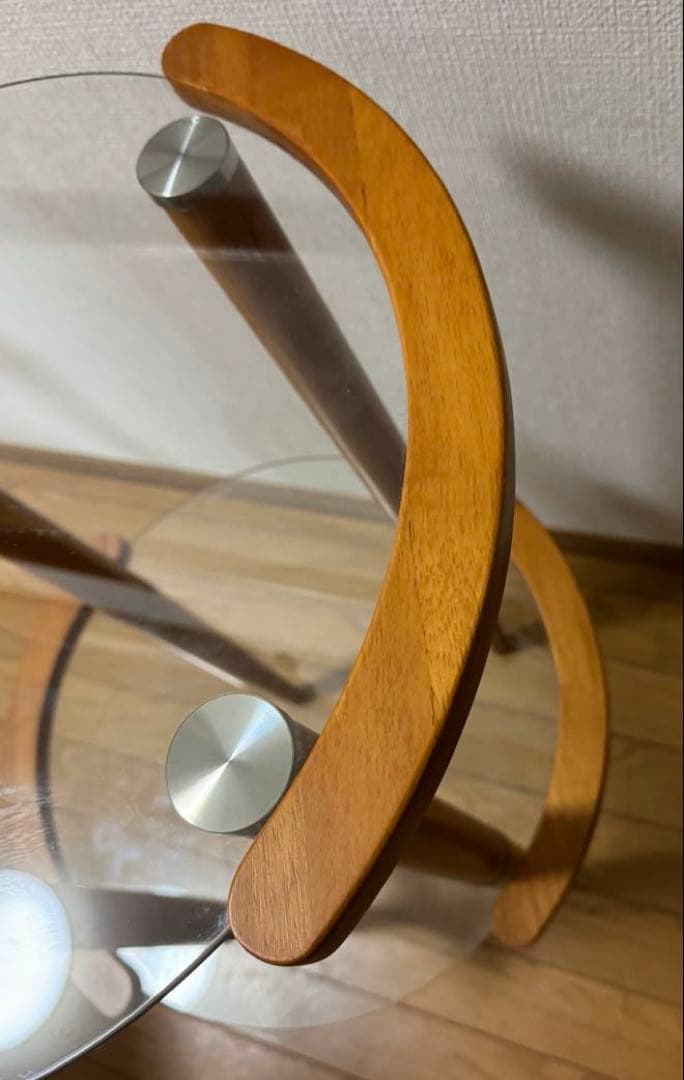 木製　サイドテーブル　シェルフ　ヴィンテージ2段