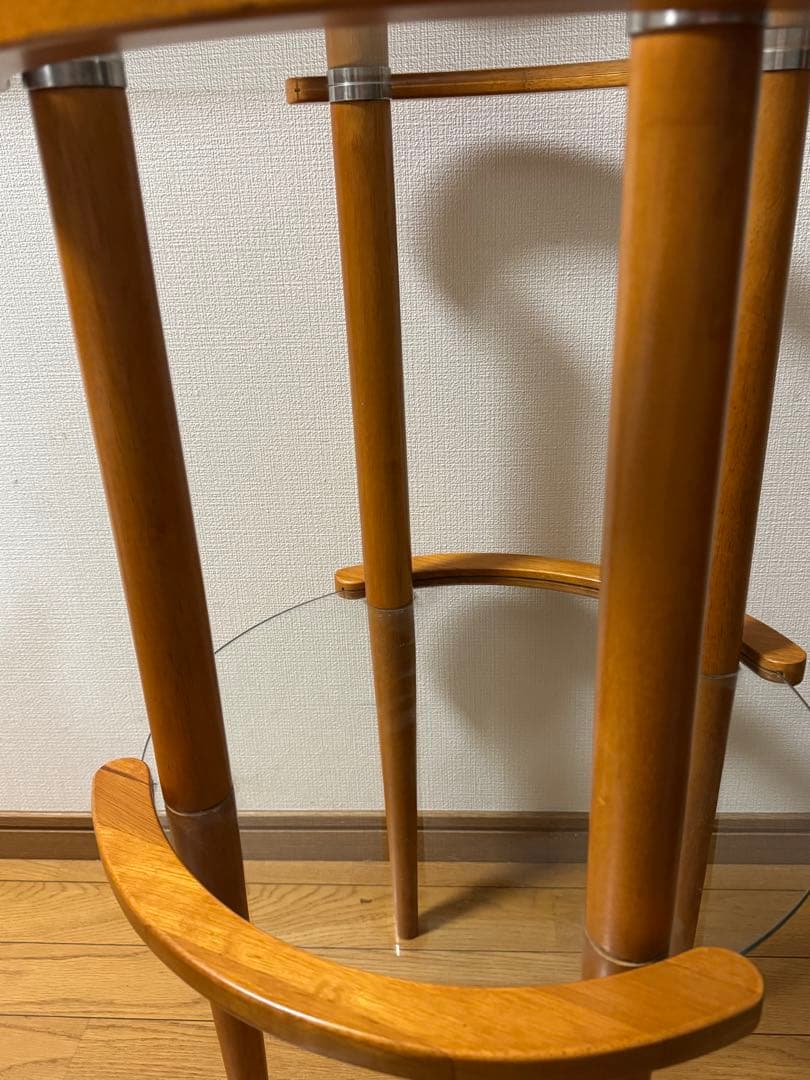 木製　サイドテーブル　シェルフ　ヴィンテージ2段