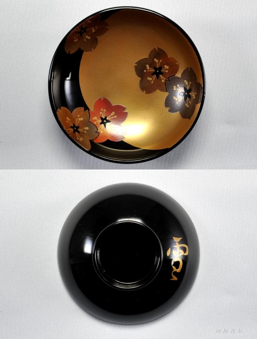 輪島塗 雪月花蒔絵 小吸物椀 五 懐石道具