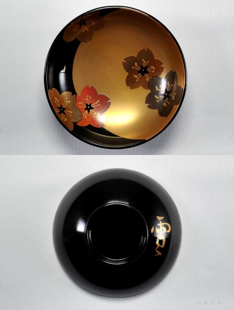 輪島塗 雪月花蒔絵 小吸物椀 五 懐石道具