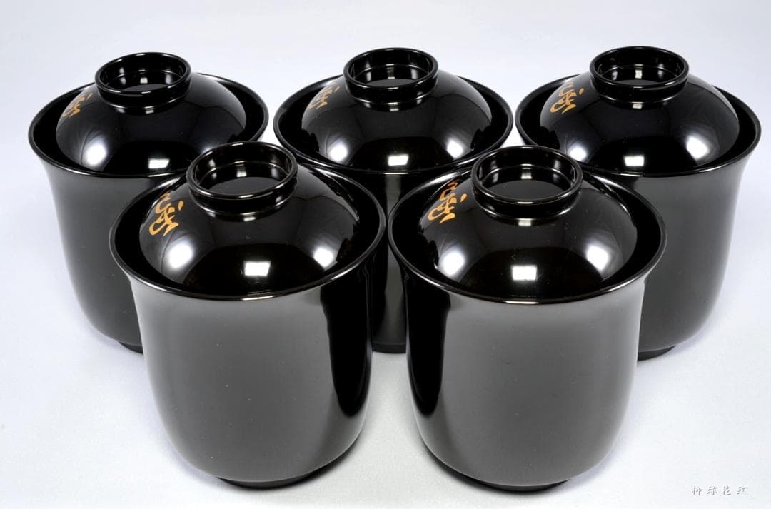 輪島塗 雪月花蒔絵 小吸物椀 五 懐石道具