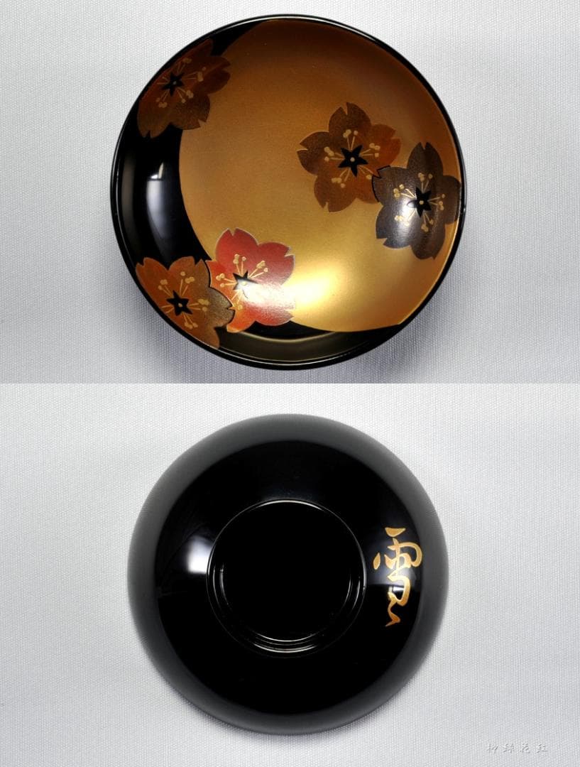 輪島塗 雪月花蒔絵 小吸物椀 五 懐石道具