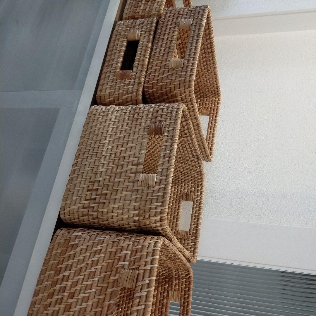 ニトリ　天然素材の収納バスケットセット