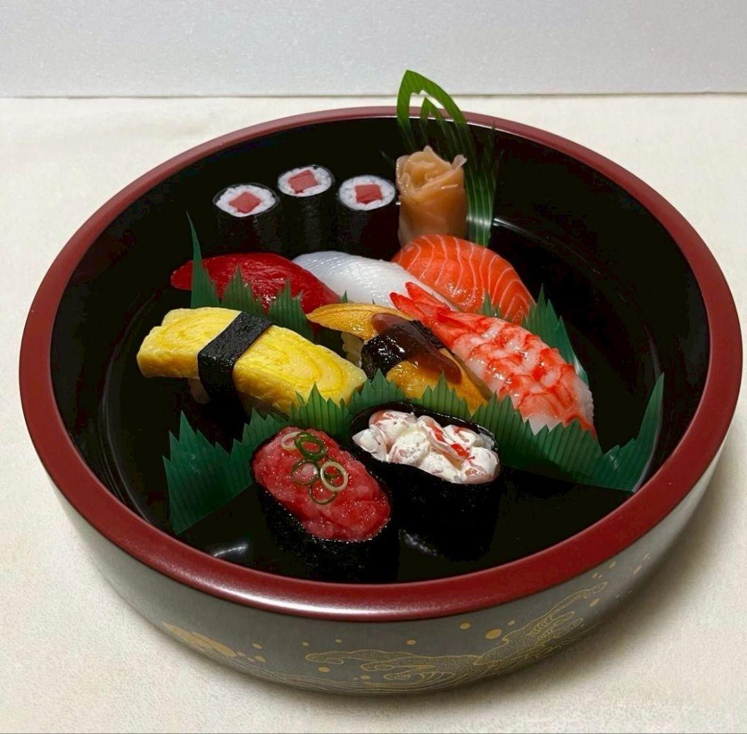 完全非売品　銀のさら　食品サンプル　寿司サンプル　オリジナル　お寿司　プレミア