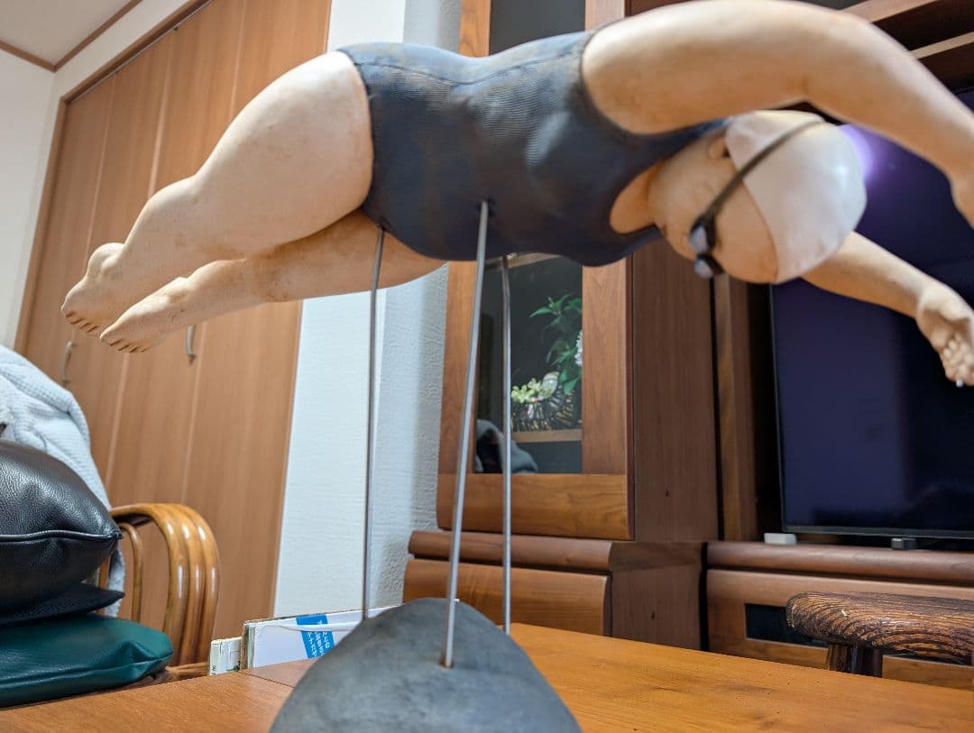 創作作家人形高橋操スクール水着、水泳