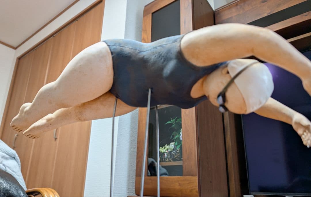 創作作家人形高橋操スクール水着、水泳