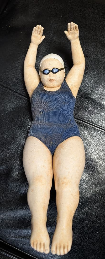 創作作家人形高橋操スクール水着、水泳