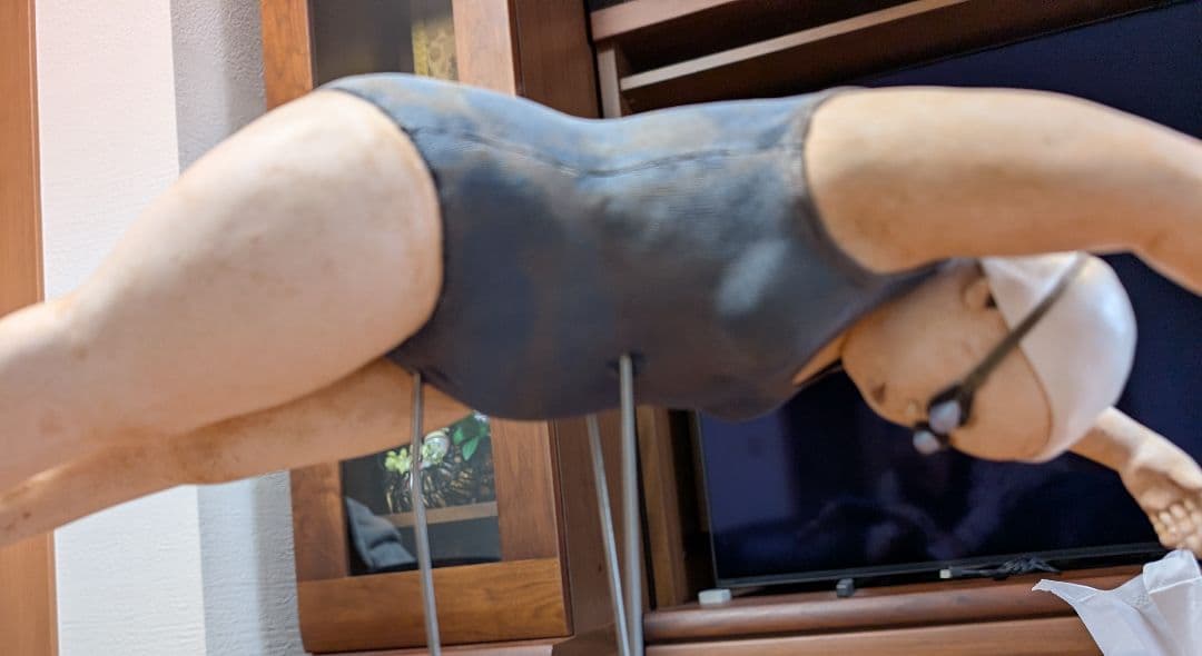 創作作家人形高橋操スクール水着、水泳