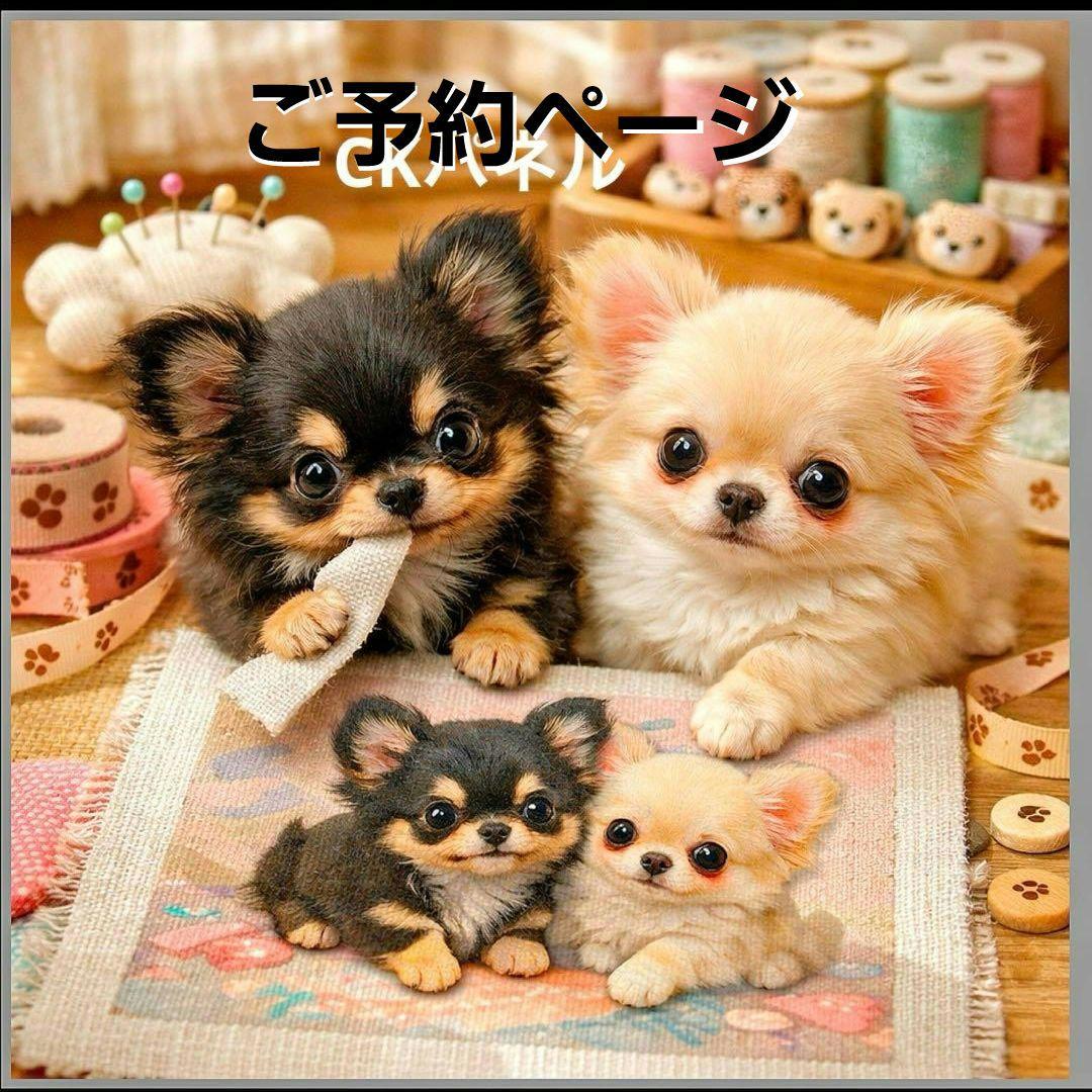 激レアチワワ、パグ、トイプー、柴犬、ポメラニアンパネル生地