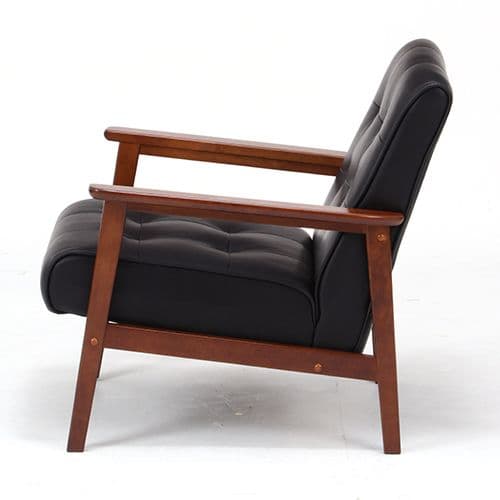 《新品・送料無料》バイキャストPUソファー フレンズ 1P　ダークブラウン