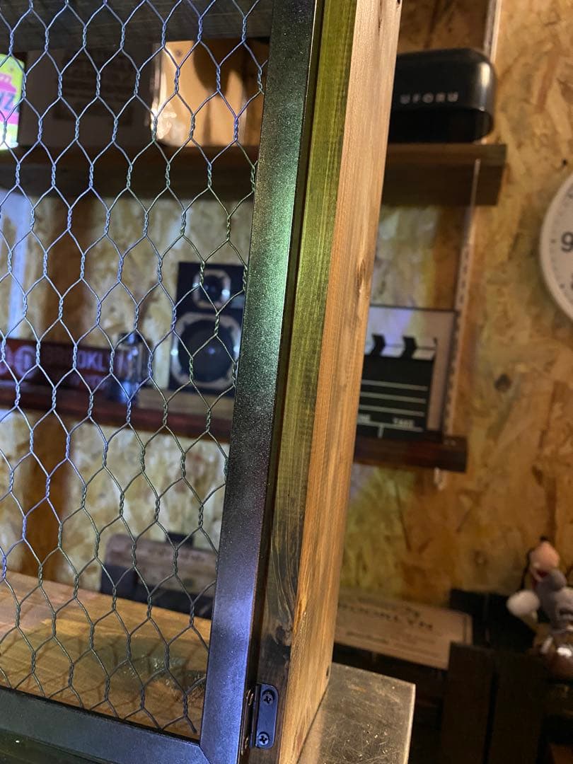 照明付き　収納棚　アメリカン　ROUTE66