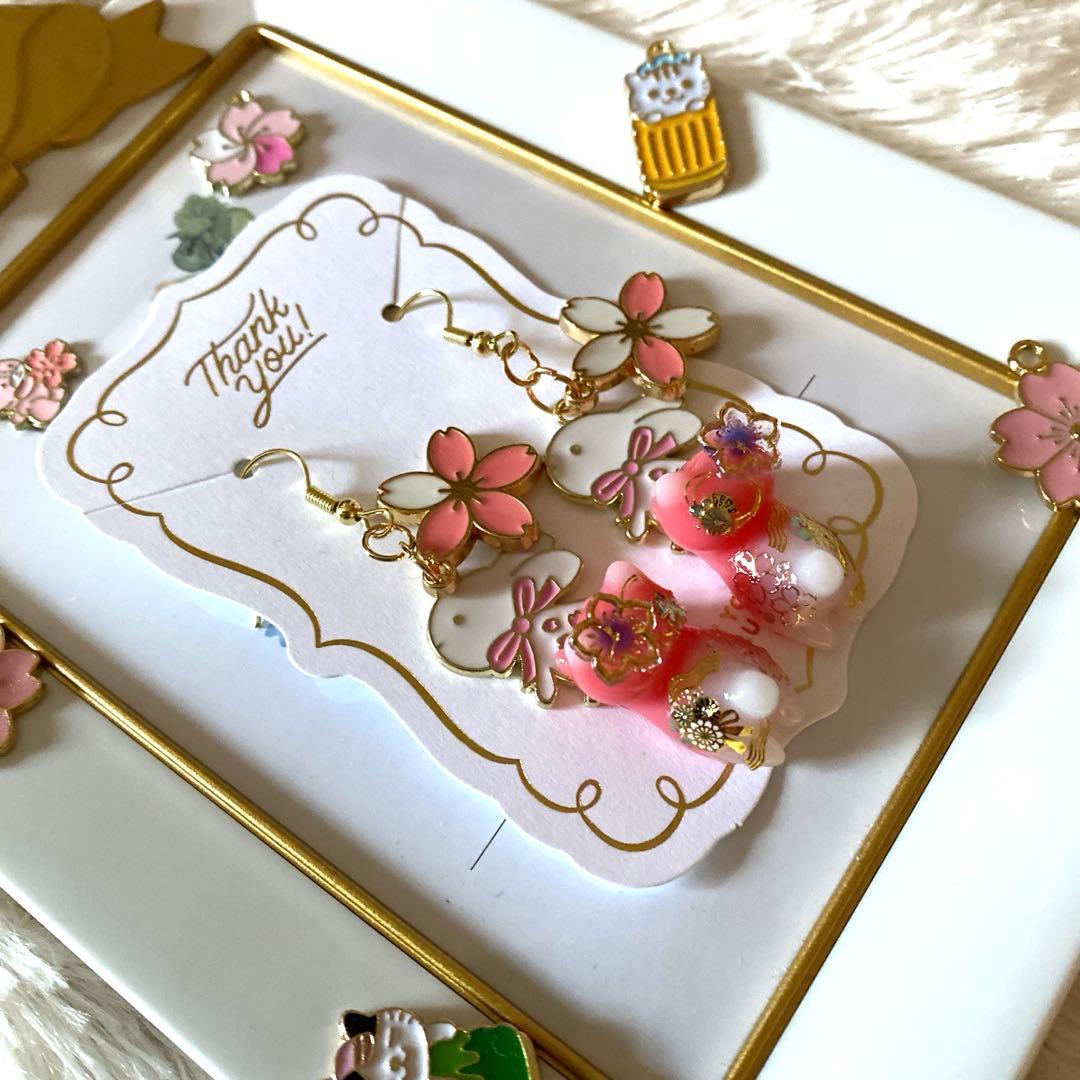 ☆お正月猫ちゃんピアス☆B