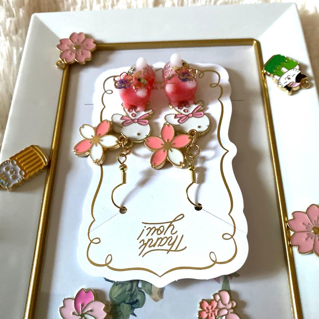 ☆お正月猫ちゃんピアス☆B