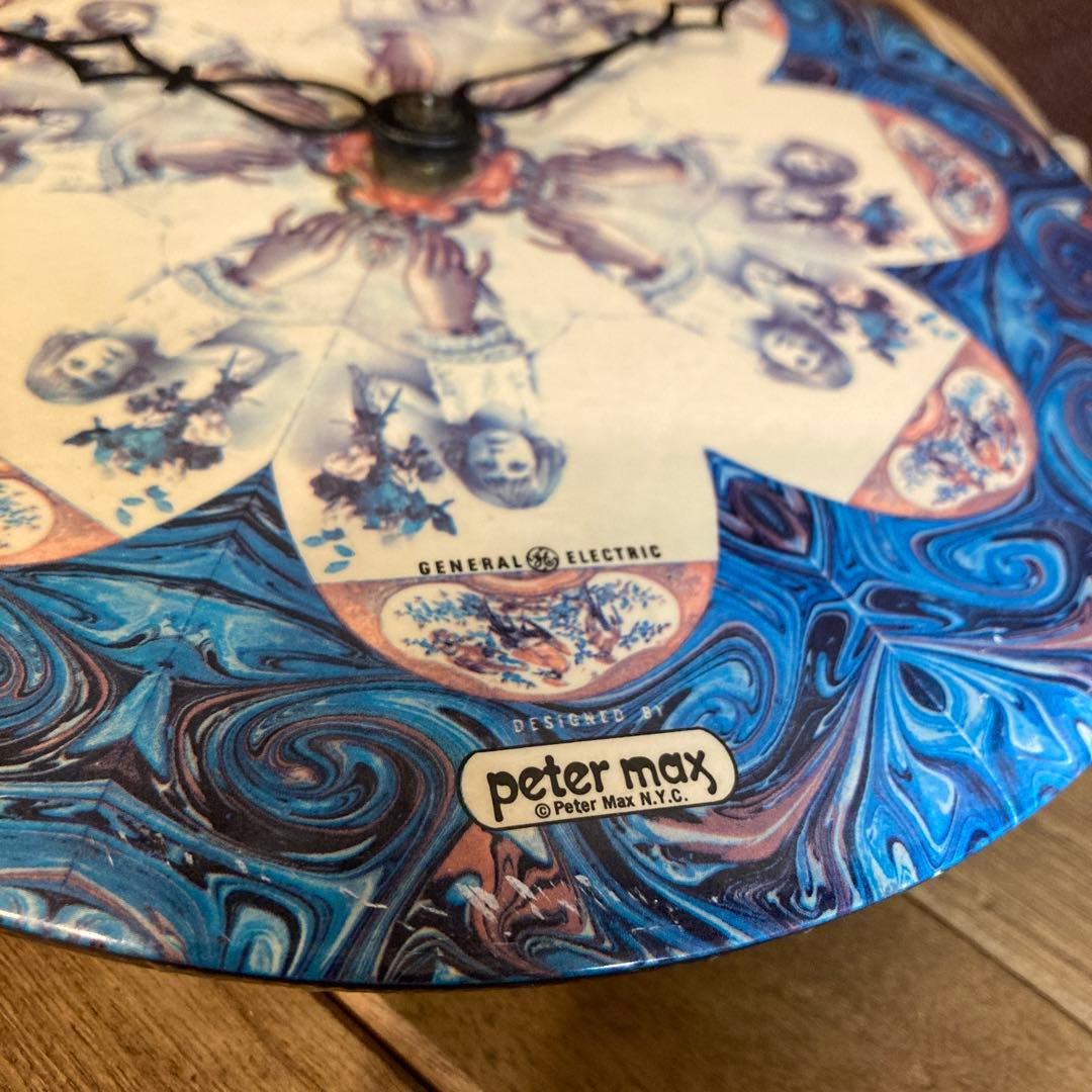 US仕入れ　ビンテージ　ピーターマックス　掛け時計　クロック　Peter Max