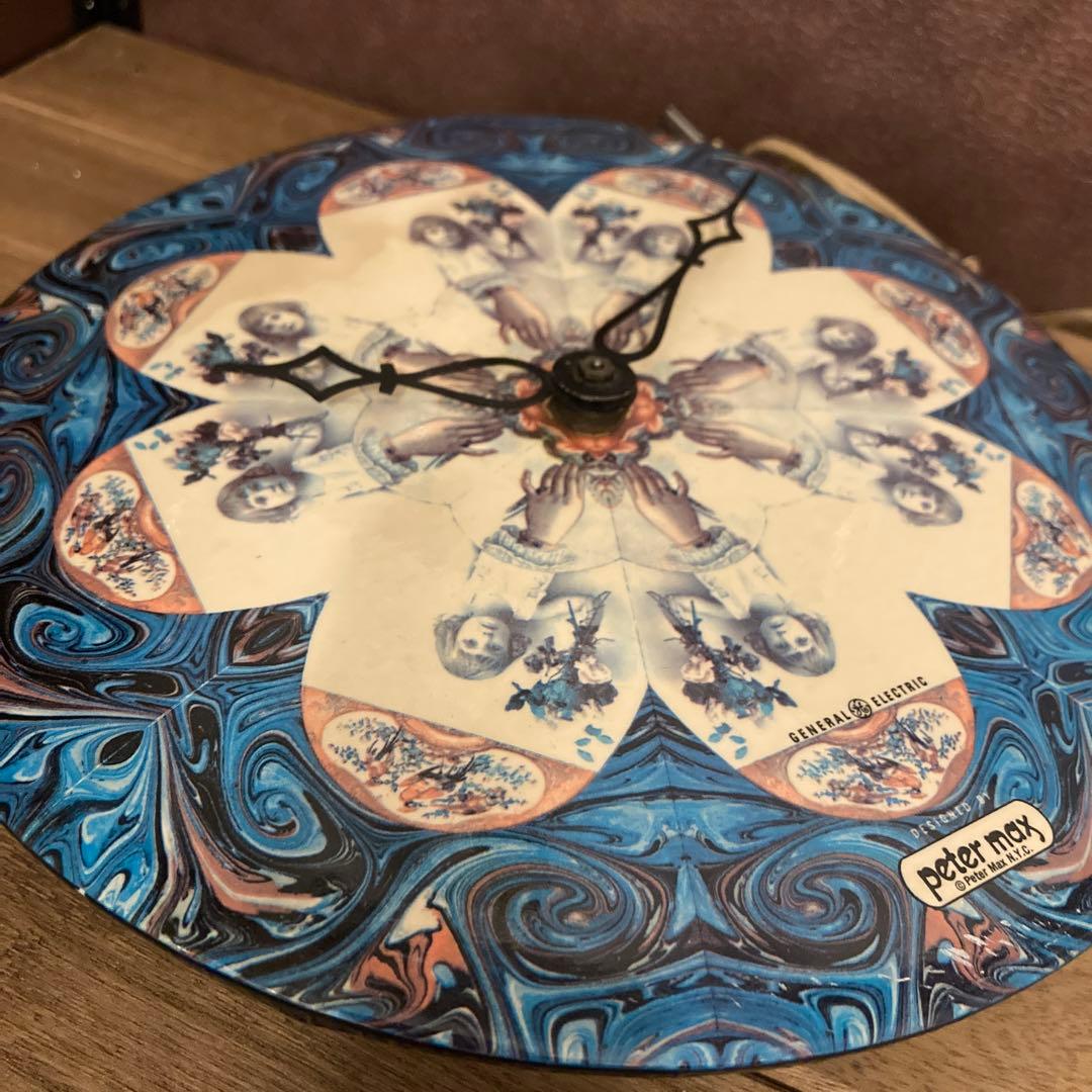 US仕入れ　ビンテージ　ピーターマックス　掛け時計　クロック　Peter Max