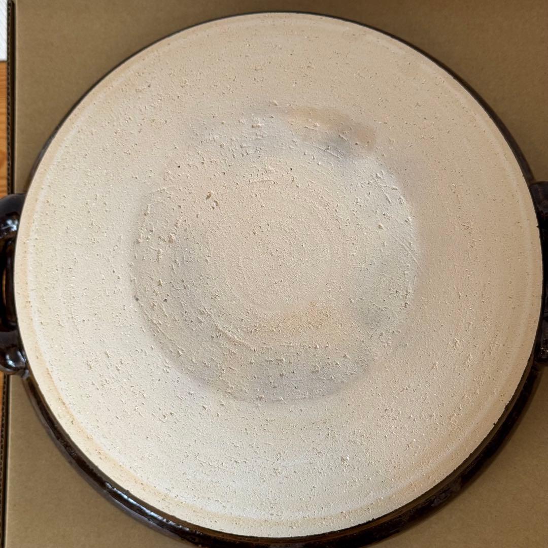 伊賀土鍋 アメ釉 大 長谷園 NNM-33