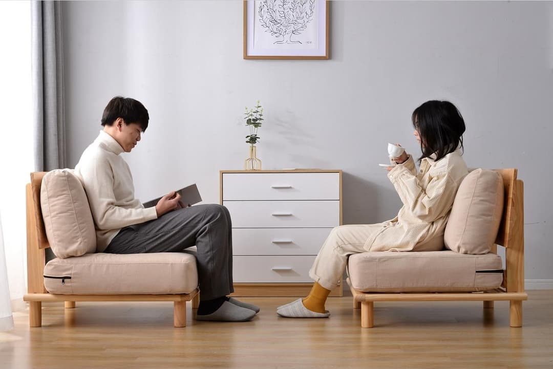 ソファー ソファ 天然木脚 無垢材 北欧 ファブリック ソファー 開放式