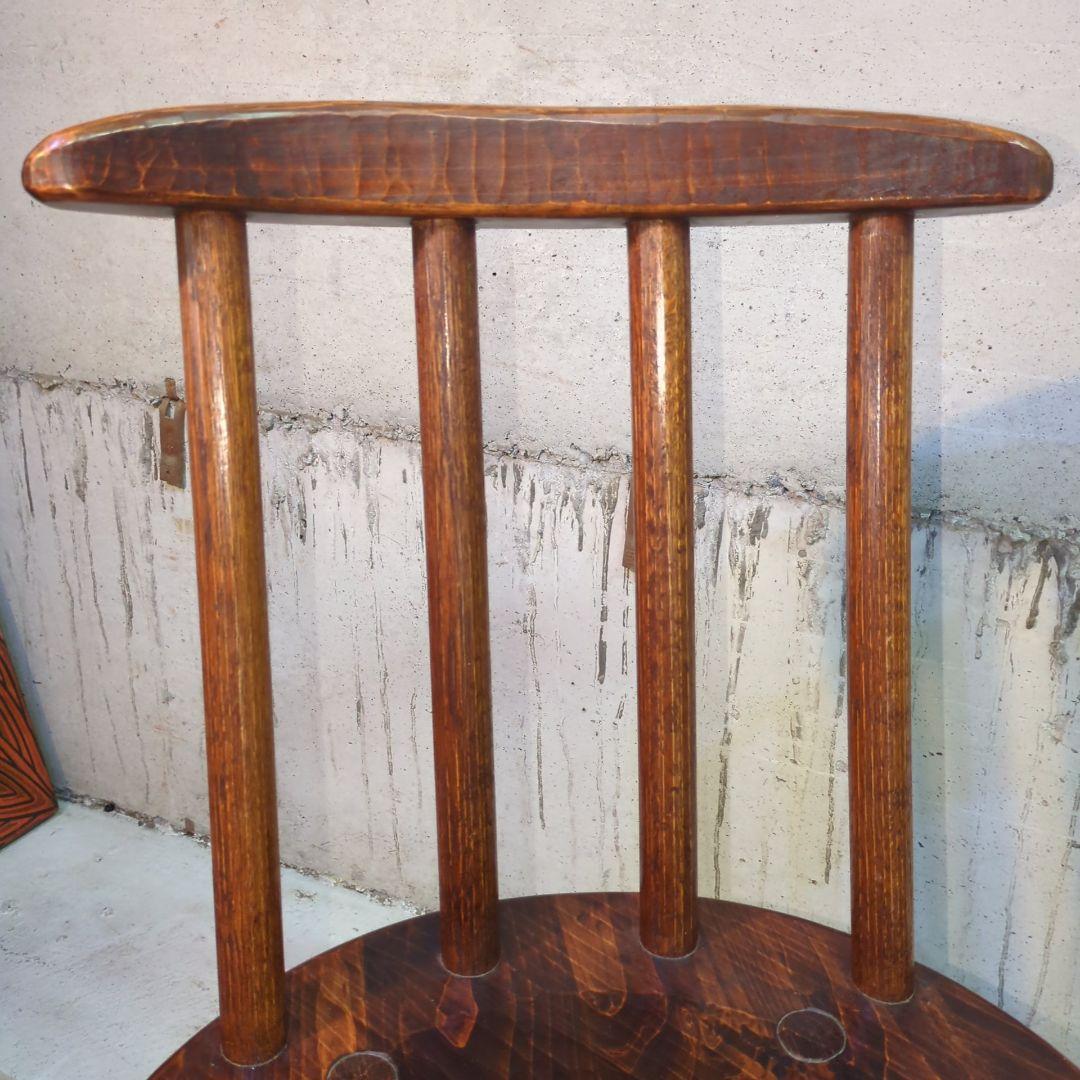 指物家具 矢澤金太郎 檜 スピンドルダイニングチェア 拭き漆 ヴィンテージ ②