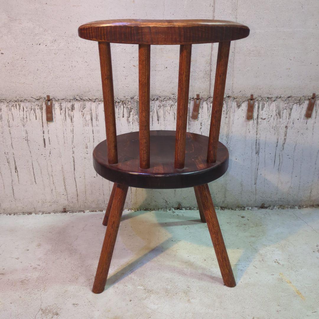 指物家具 矢澤金太郎 檜 スピンドルダイニングチェア 拭き漆 ヴィンテージ ②