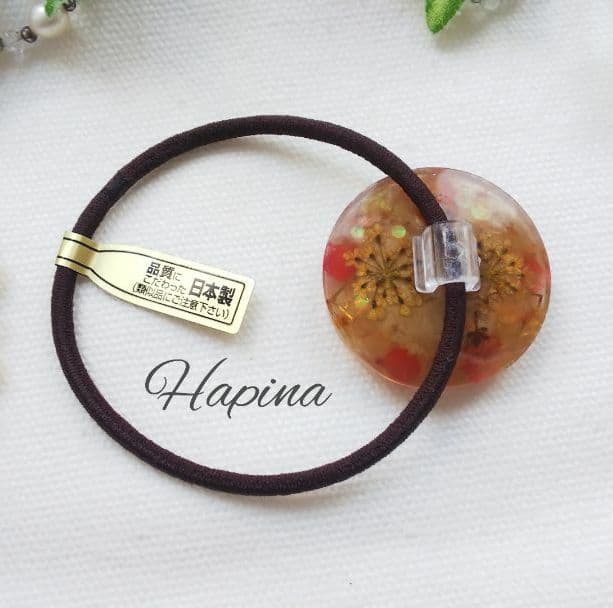 ギラギラ太陽②ラウンドレジンヘアゴム