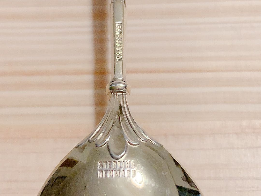 W&S Sorensenデンマーク、純銀925Sシュガースプーン: ヴィンテージ