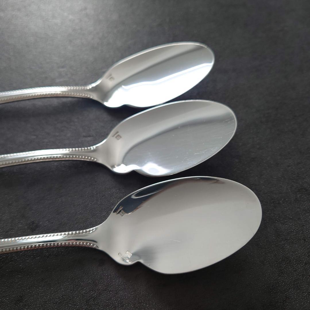 極希少 美品 クリストフル パール ソーススプーン 3点