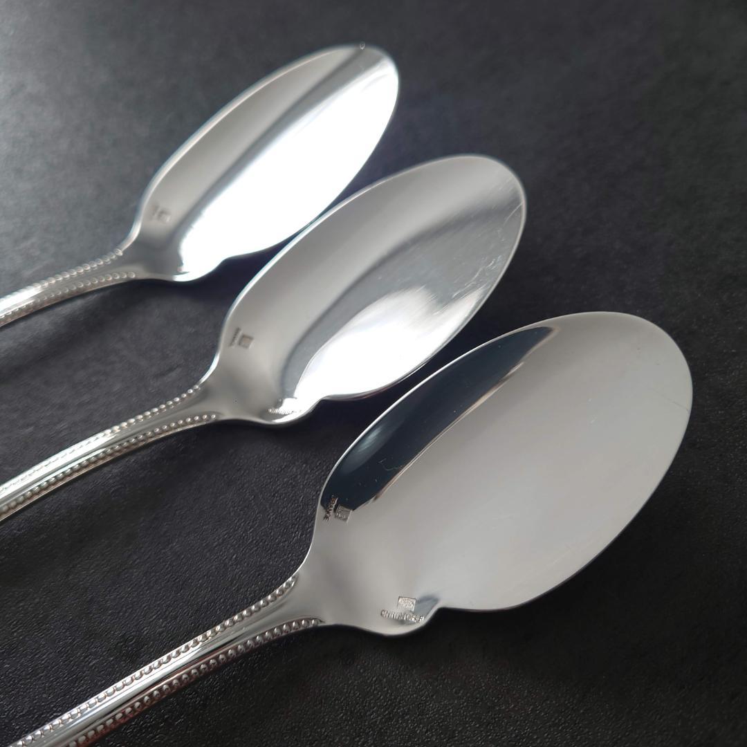 極希少 美品 クリストフル パール ソーススプーン 3点