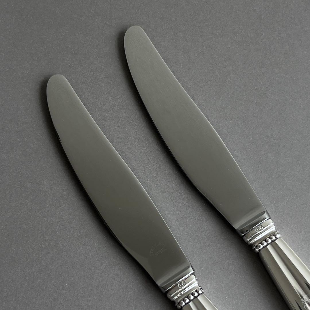 【未使用】ジョージジェンセン ACORN エコーン ディナーナイフ 2本組 純銀