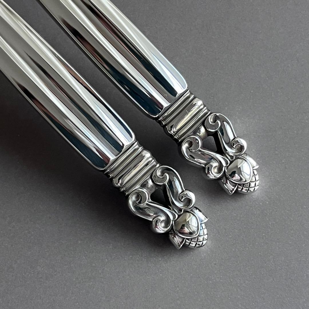 【未使用】ジョージジェンセン ACORN エコーン ディナーナイフ 2本組 純銀