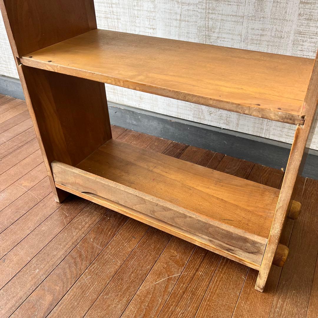 アンティーク】昭和レトロ 木製 3段 収納棚 本棚 シェルフ 飾り棚 古