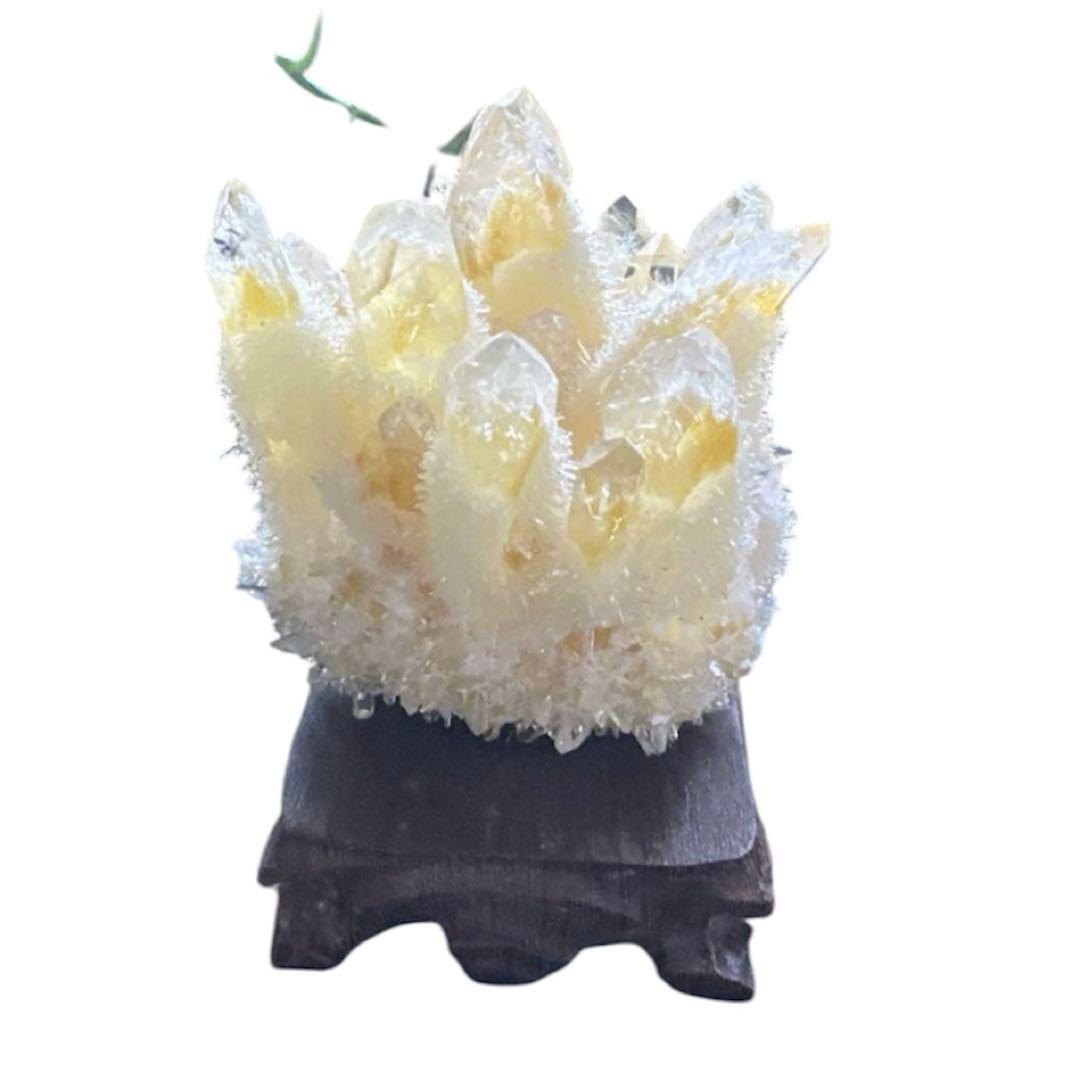 天然 水晶イエロー クラスター シトリン クォーツ パワーストーン　インテリア