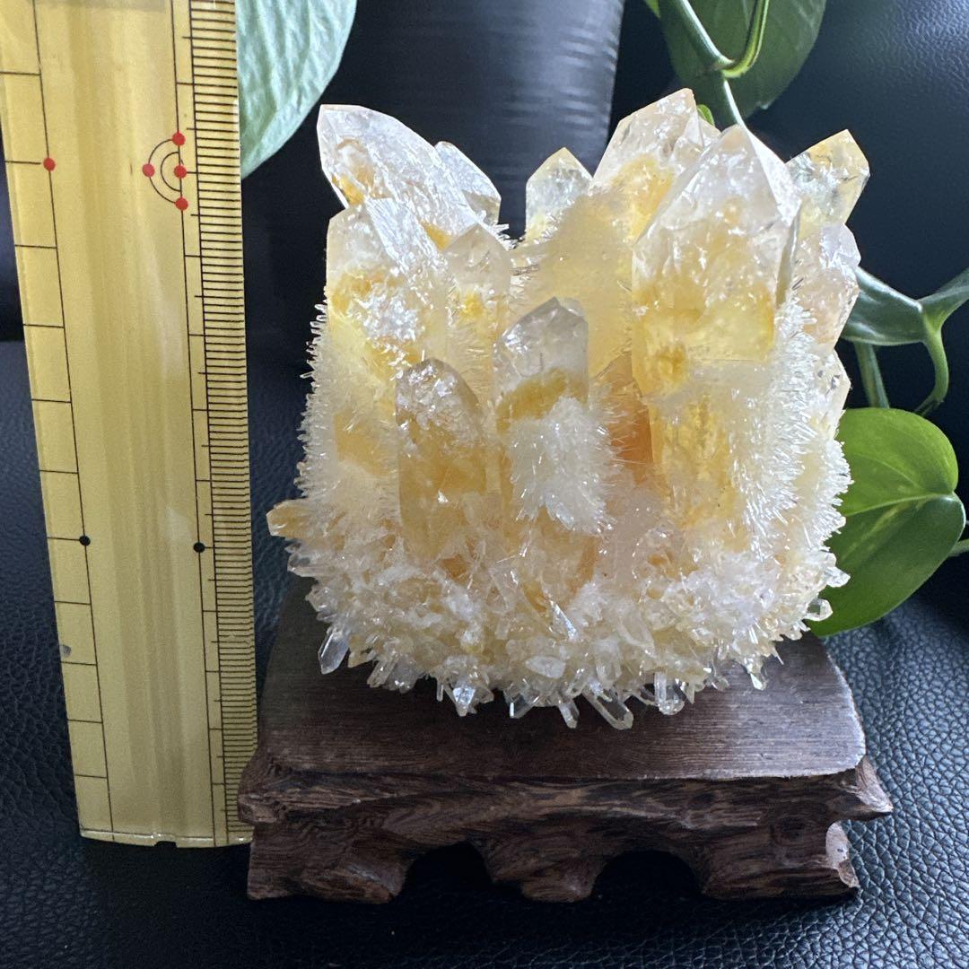 天然 水晶イエロー クラスター シトリン クォーツ パワーストーン　インテリア
