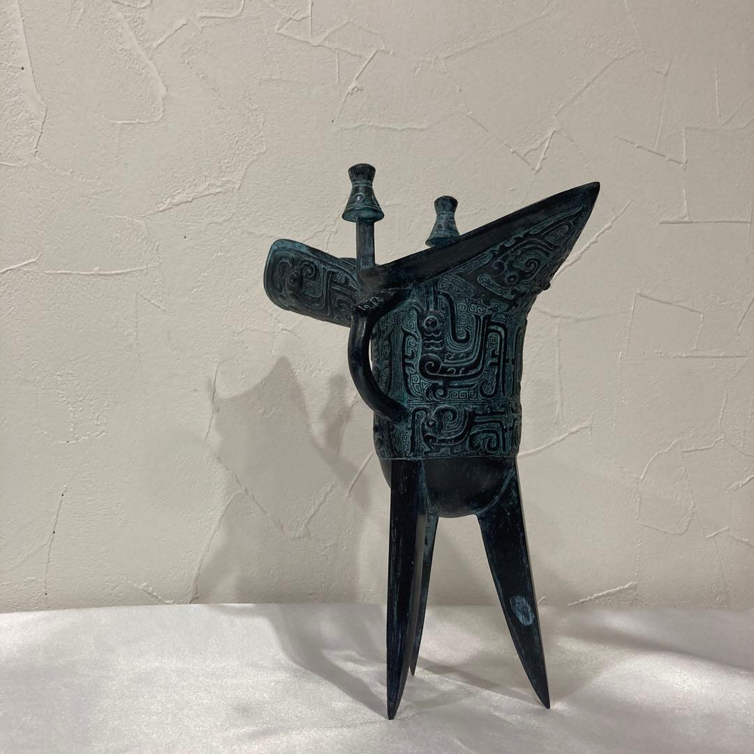 ★希少　骨董★ 香炉　お香　書道　篆刻　金文　爵杯　青銅器　青銅器　鳳紋爵