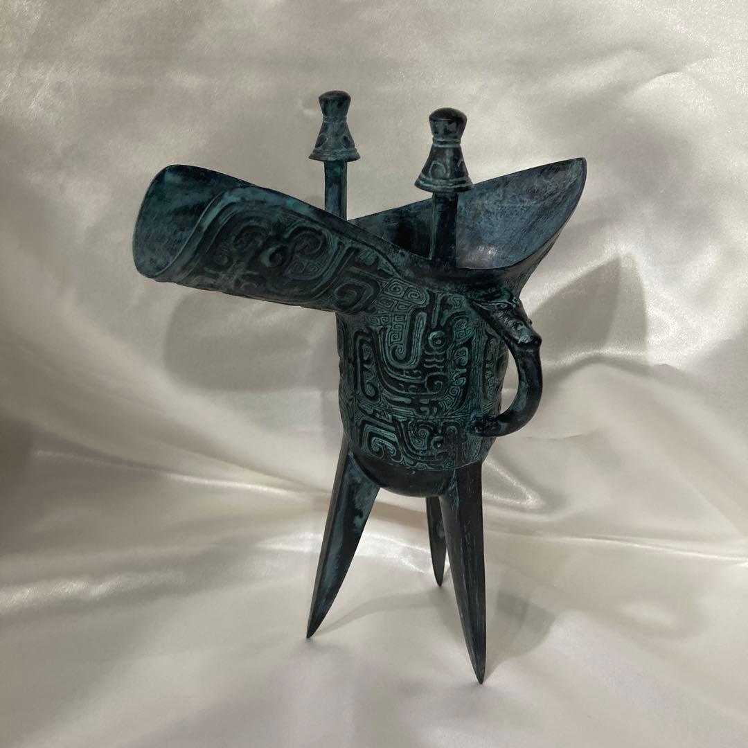 ★希少　骨董★ 香炉　お香　書道　篆刻　金文　爵杯　青銅器　青銅器　鳳紋爵