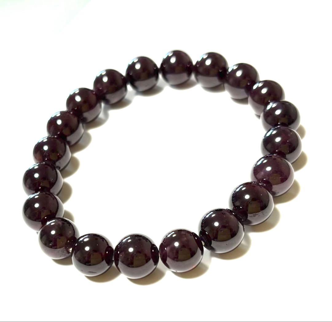 天然スターガーネット ブレスレット（１０mm珠）鑑別書付き