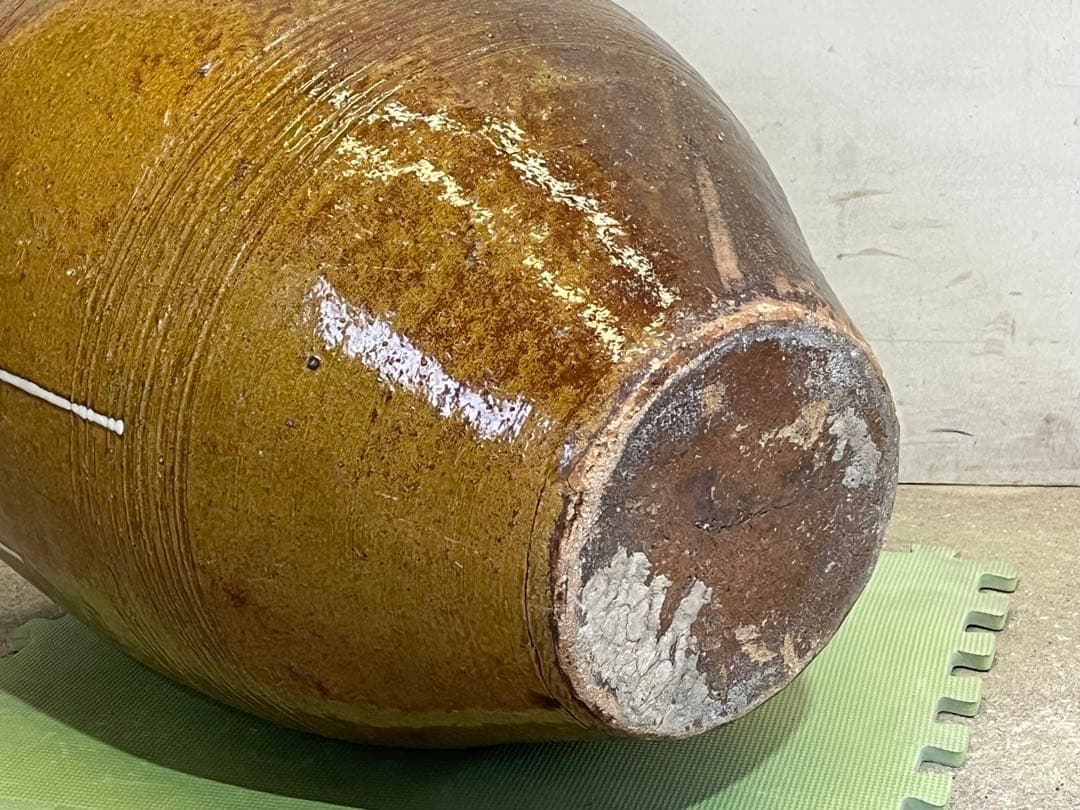 古い あがの焼の大瓶58cm甕 水鉢 睡蓮鉢 広口水槽 メダカ - メルカリ