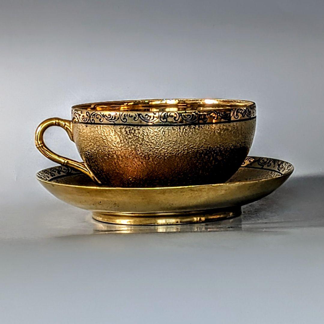 オールドニッポン 大銘品! 金彩エッチング クサラシ技法 カップ