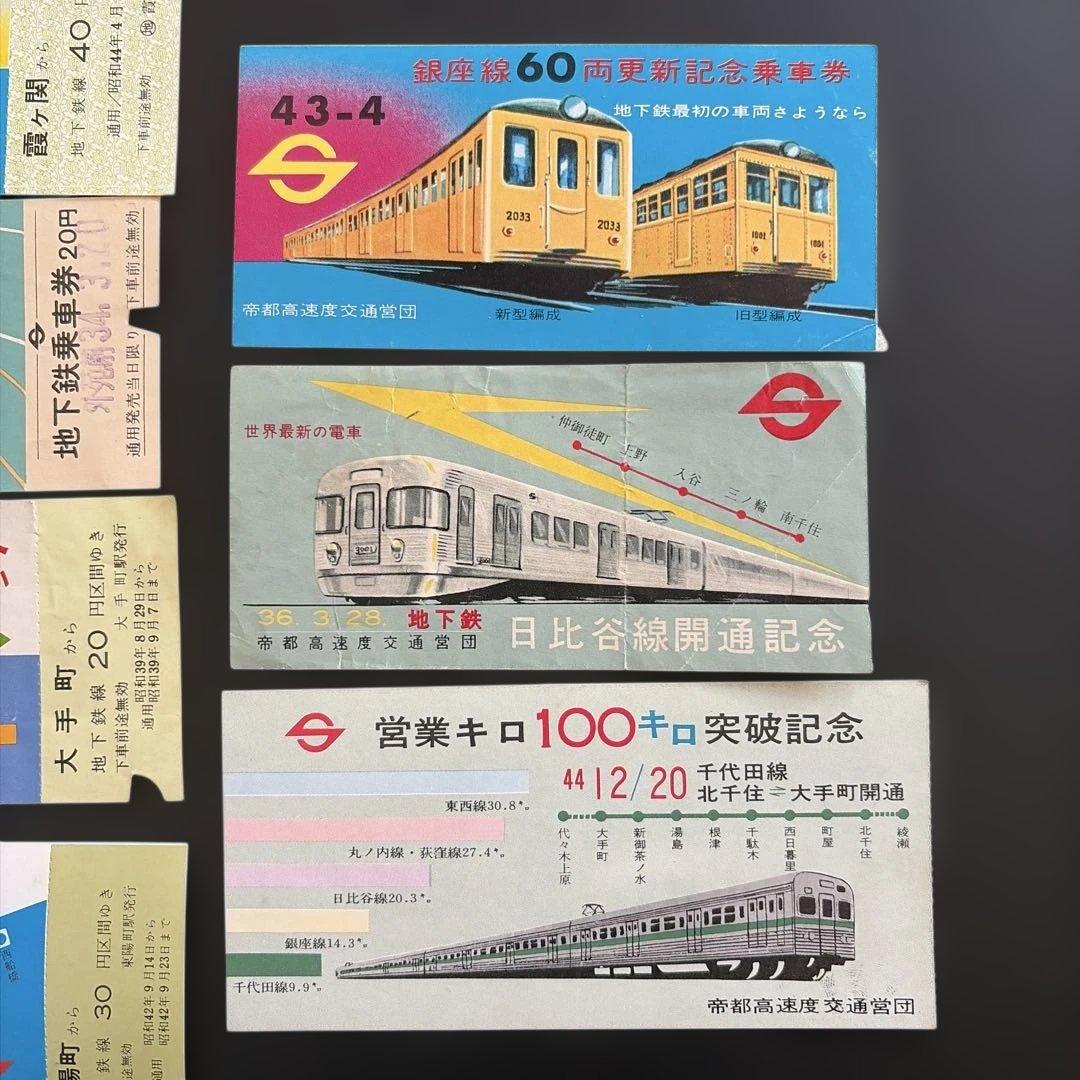 営団地下鉄 記念乗車券いろいろ9枚セット 昭和レトロ - メルカリ