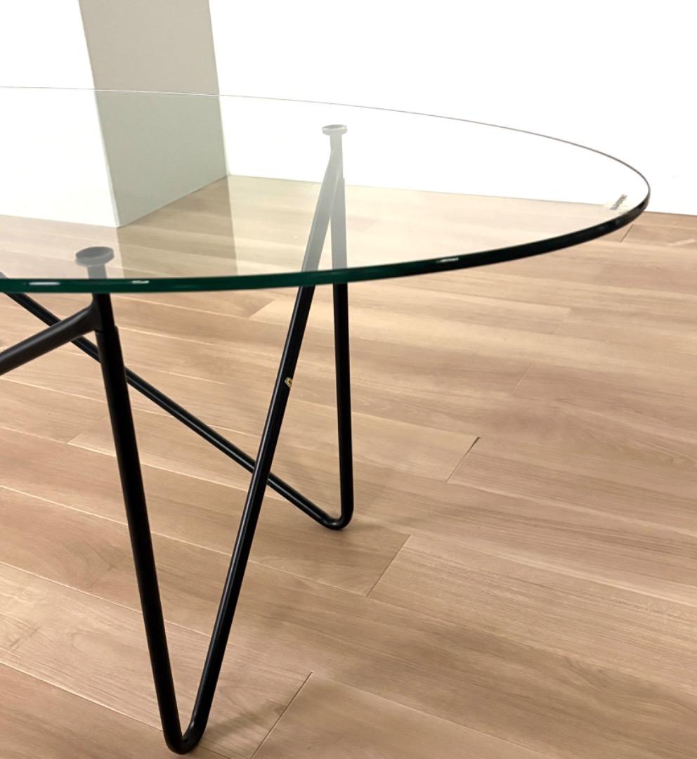 ガラスセンターテーブル/オーバルガラステーブル