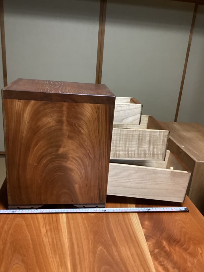 No１・無垢材工芸引き出し欅 H40.5cm