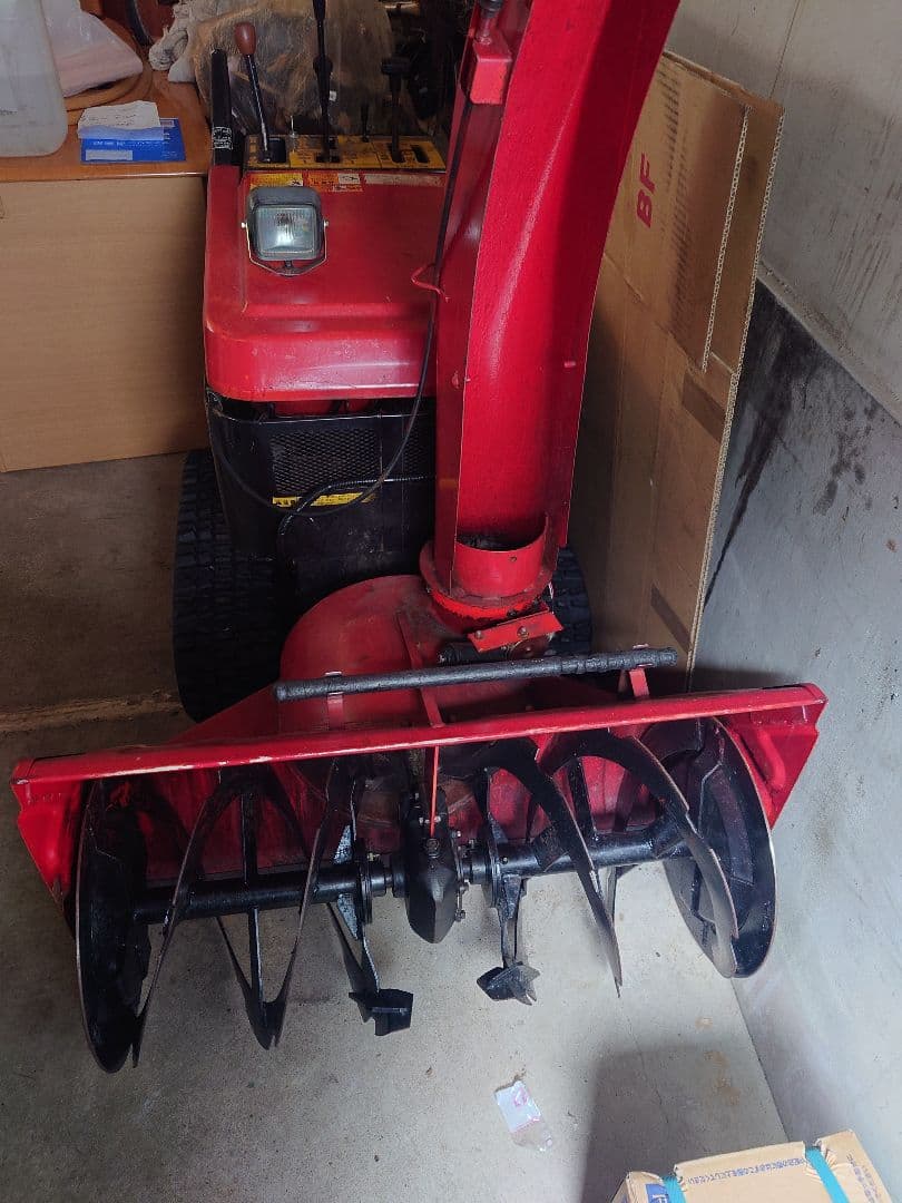 除雪機 S-8010F 赤 キャタピラ式三菱(フジイ製)