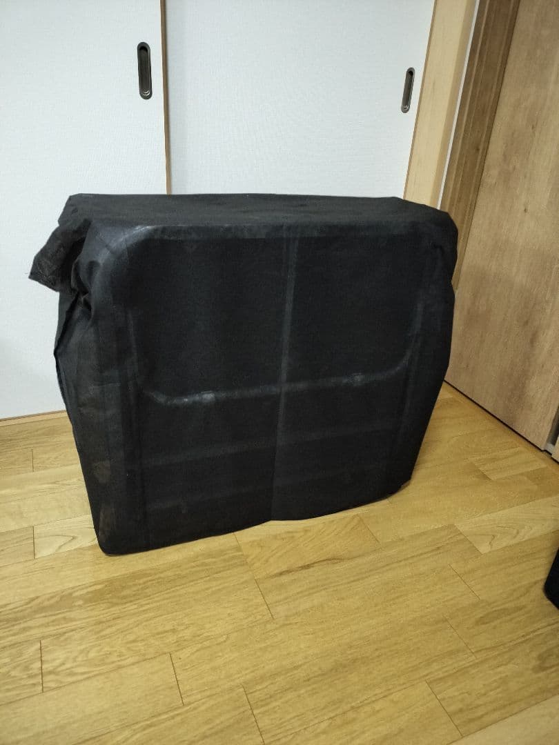 折りたたみベッド グレー ファブリック 約180cm x 70cm