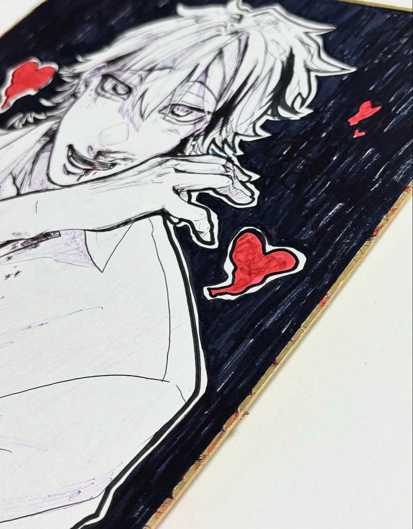 オリジナル手描きアナログイラスト（大色紙）