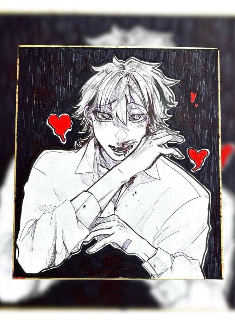 オリジナル手描きアナログイラスト（大色紙）