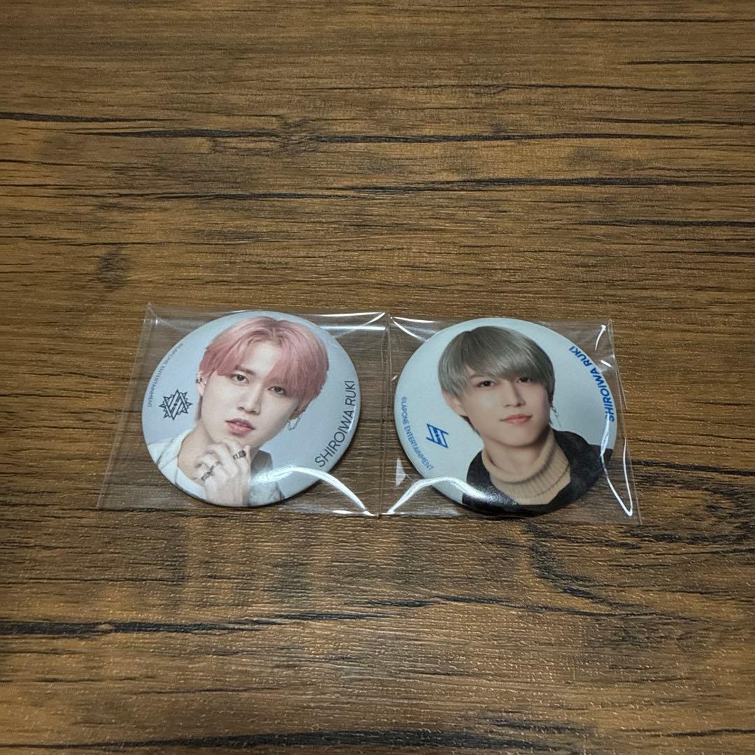 白岩瑠姫缶バッジ 2個セット - メルカリ