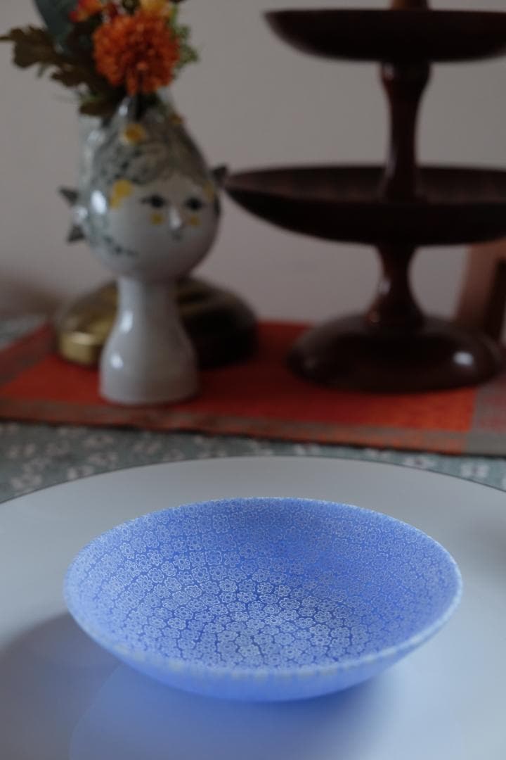 エルコーレモレッティ ベネチアンガラス ミルフィオリ プレート 作家 江波冨士子