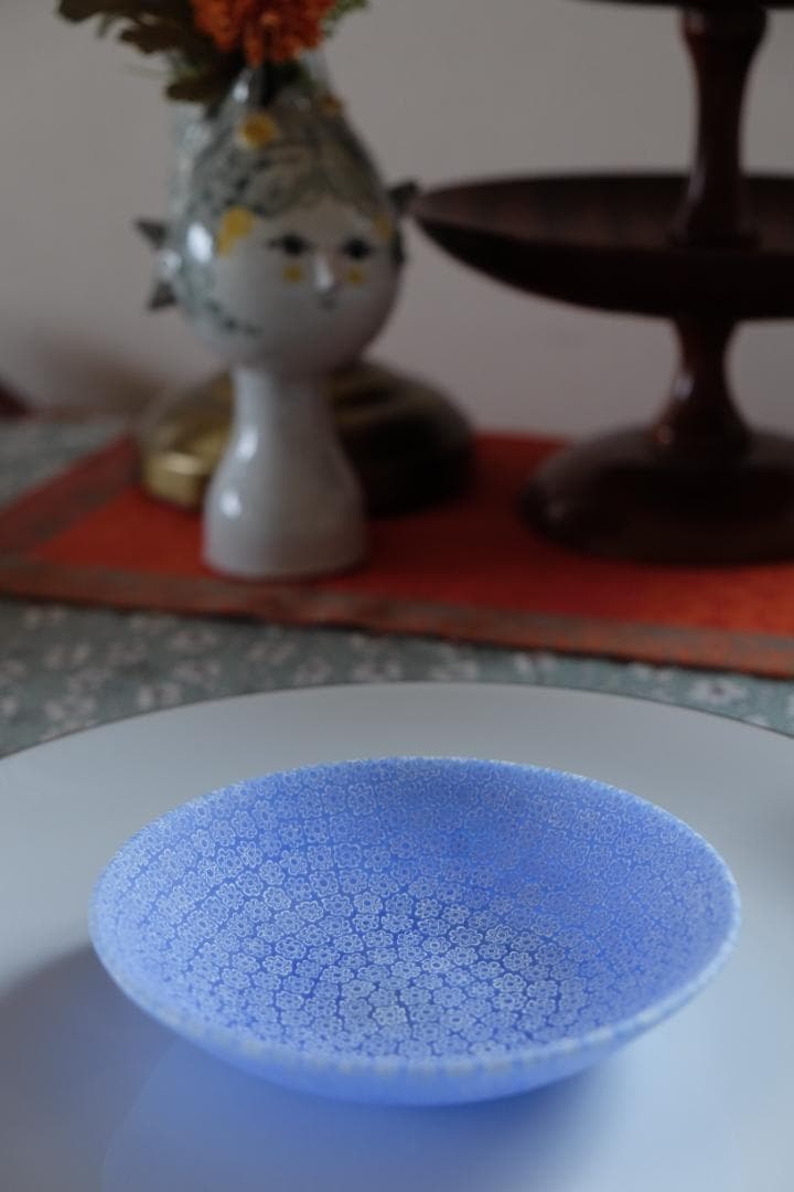 エルコーレモレッティ ベネチアンガラス ミルフィオリ プレート 作家 江波冨士子