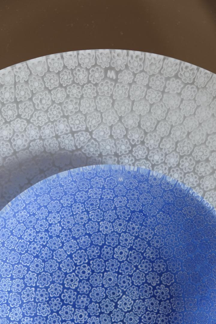 エルコーレモレッティ ベネチアンガラス ミルフィオリ プレート 作家 江波冨士子